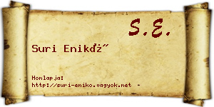 Suri Enikő névjegykártya